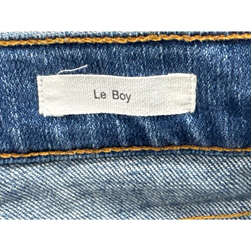 FRAME Women's Le Boy Boyfriend Fit Blue Denim Jeans - Size 25 (25x28) - Picture 4 of 5
